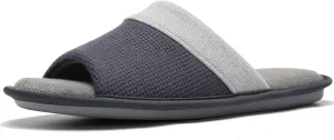 Anmerl House Slippers for Women and Men Soft Cotton Open Toe Memory Foam All Seasons Washable Home Bedroom Shoes Indoor Outdoor Slides