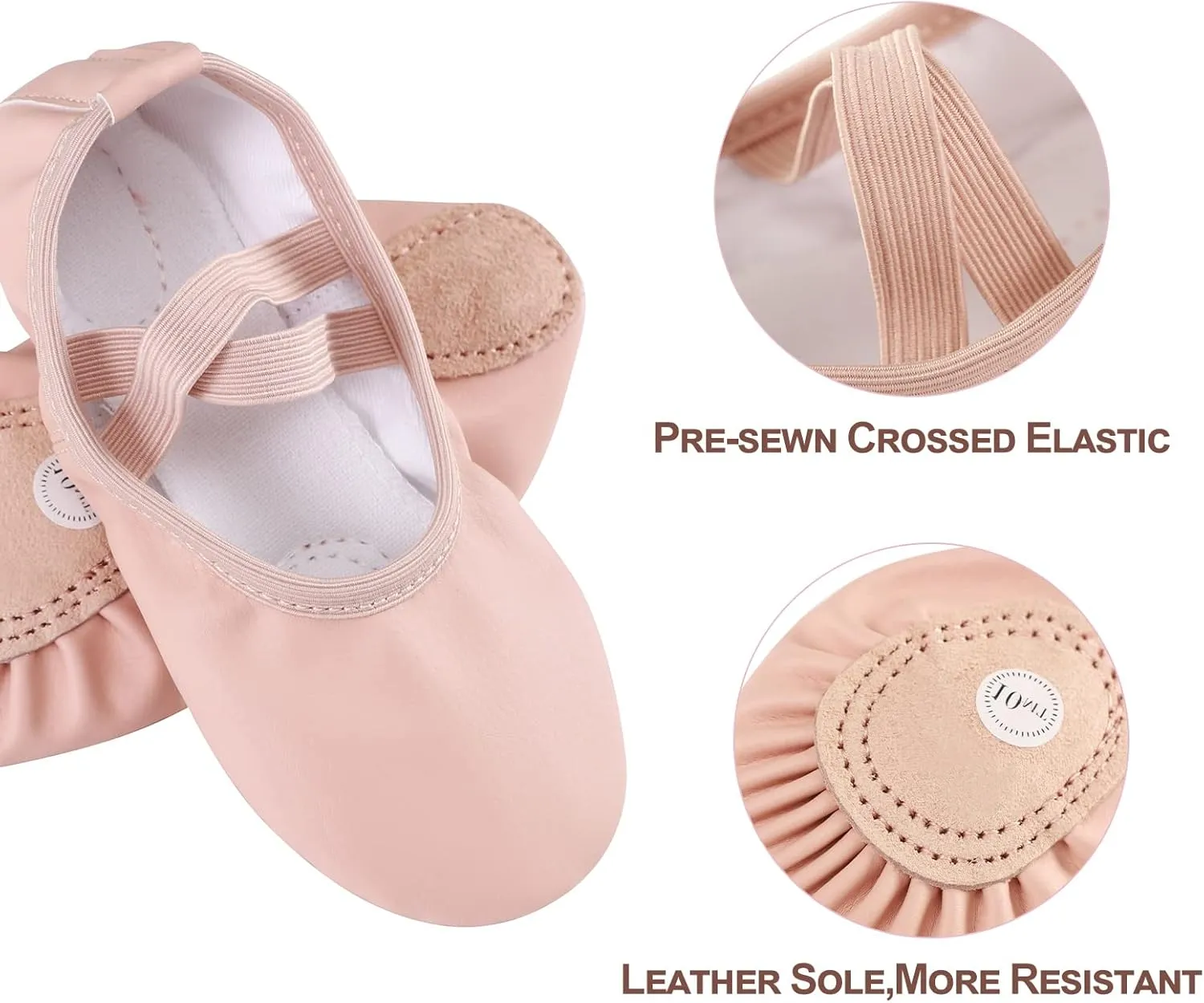 Ballet Shoes for Girls, Canvas Ballet Shoes Leather Split Sole Dance Shoes, Ballet Slippers for Toddler Girls(Toddler/Little/Big Kid)