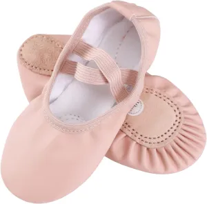 Ballet Shoes for Girls, Canvas Ballet Shoes Leather Split Sole Dance Shoes, Ballet Slippers for Toddler Girls(Toddler/Little/Big Kid)