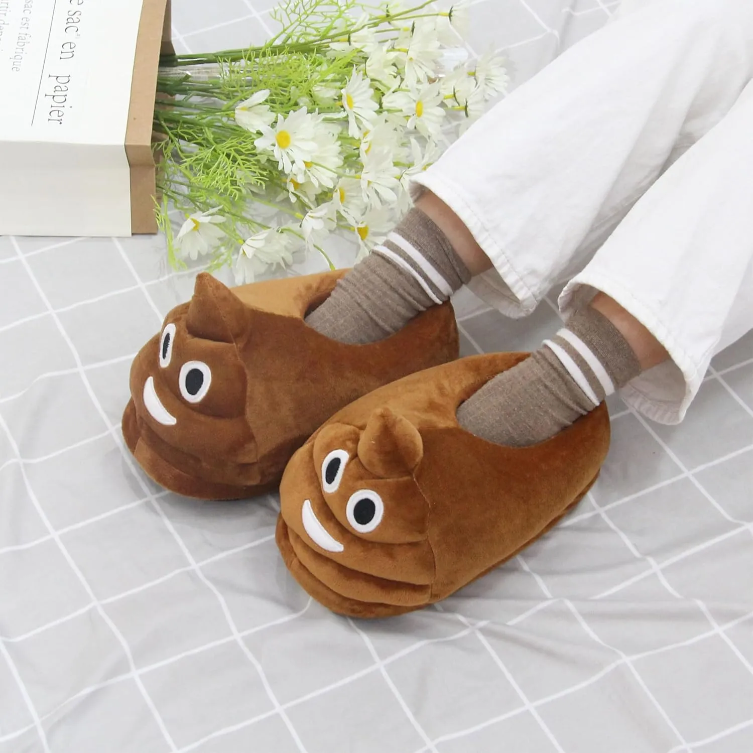 Bat plush slippers, comfortable cartoon indoor slippers, Fuzzy Slippers, Cute Cartoon animal Slippers, Home Slippers Plush Slippers Warm Winter Slippers for Women Men