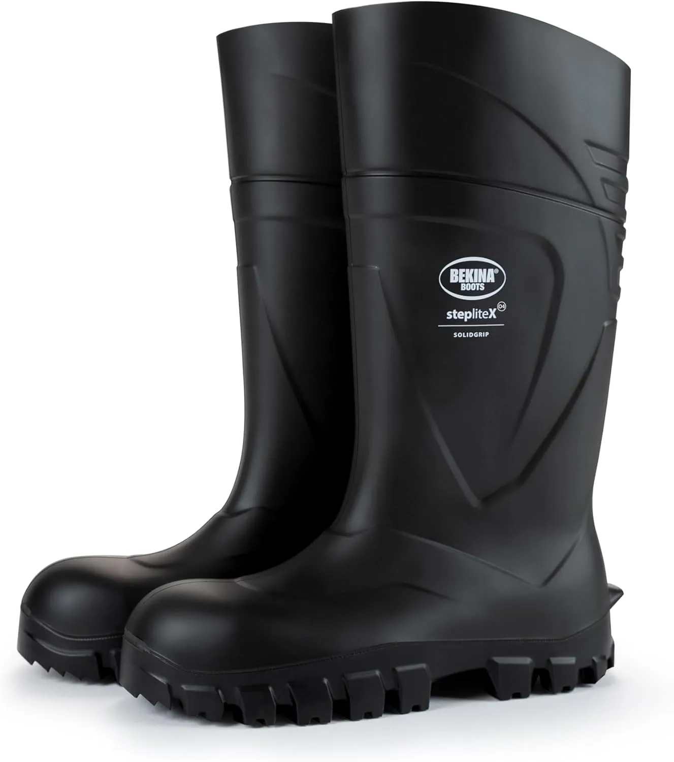 Bekina StepliteX Solidgrip O4 Waterproof Wellington Boots for Men and Women - Lightweight Non Slip Insulated Work Boots with SRC Certified Traction Outsoles