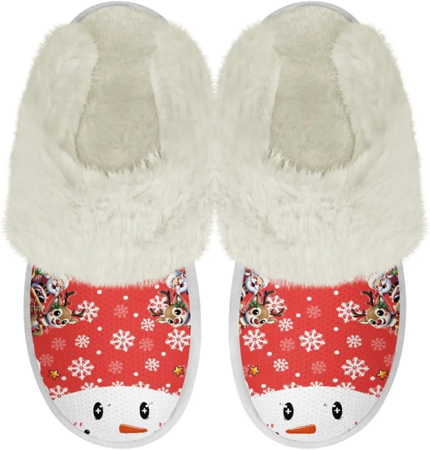 Binienty House Shoes for Women Winter Warm Fuzzy Slippers Indoor Washable
