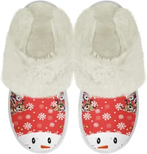 Binienty House Shoes for Women Winter Warm Fuzzy Slippers Indoor Washable