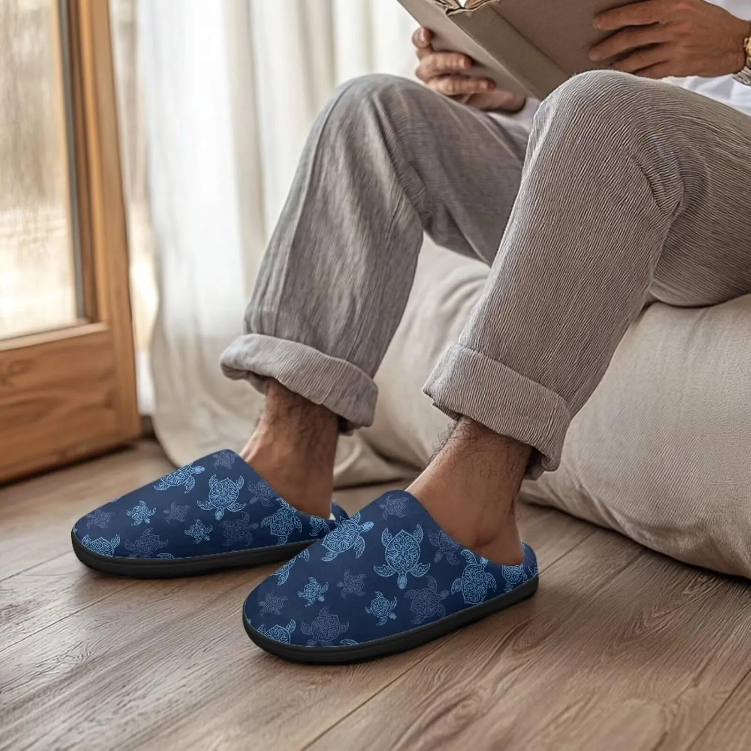 Binienty Women's Memory Foam Fuzzy House Slippers Washable Indoor Bedroom Shoes Non-Slip