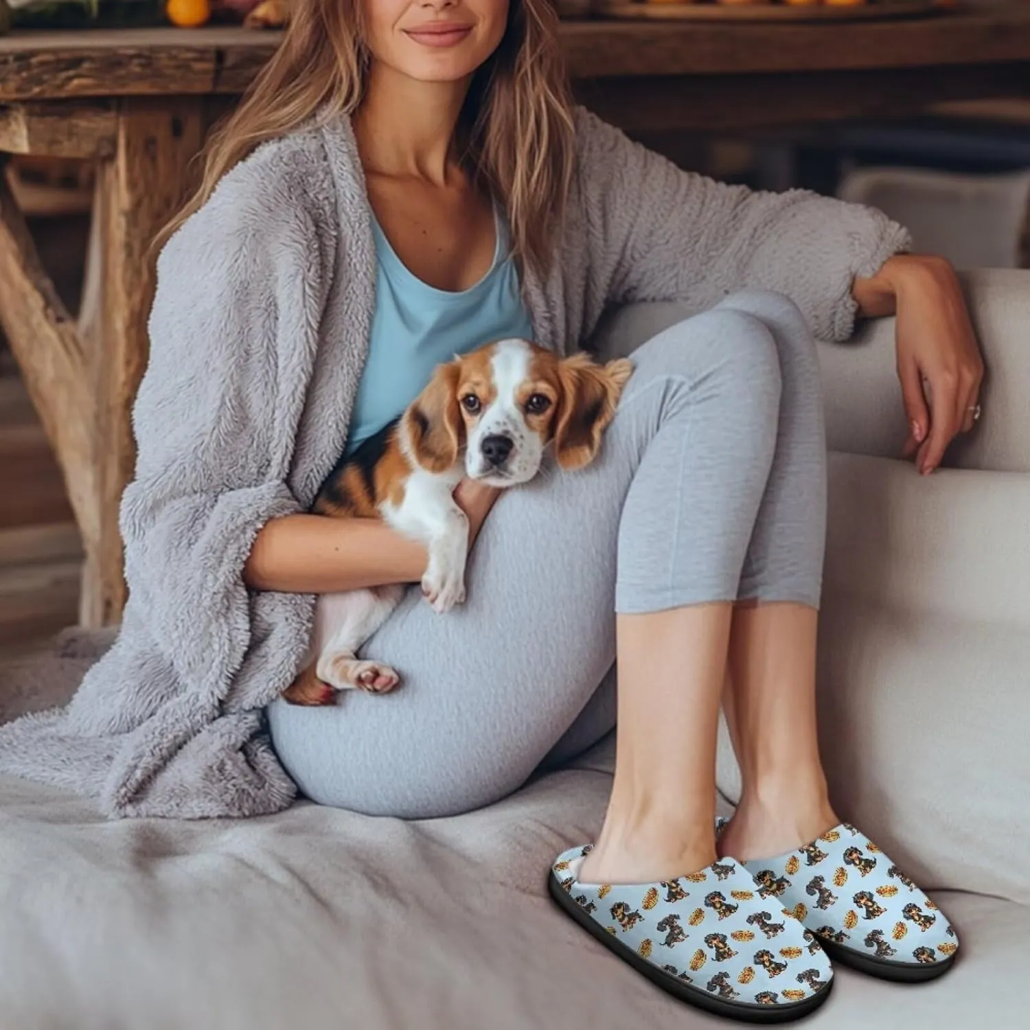 Binienty Women's Memory Foam Fuzzy House Slippers Washable Indoor Bedroom Shoes Non-Slip