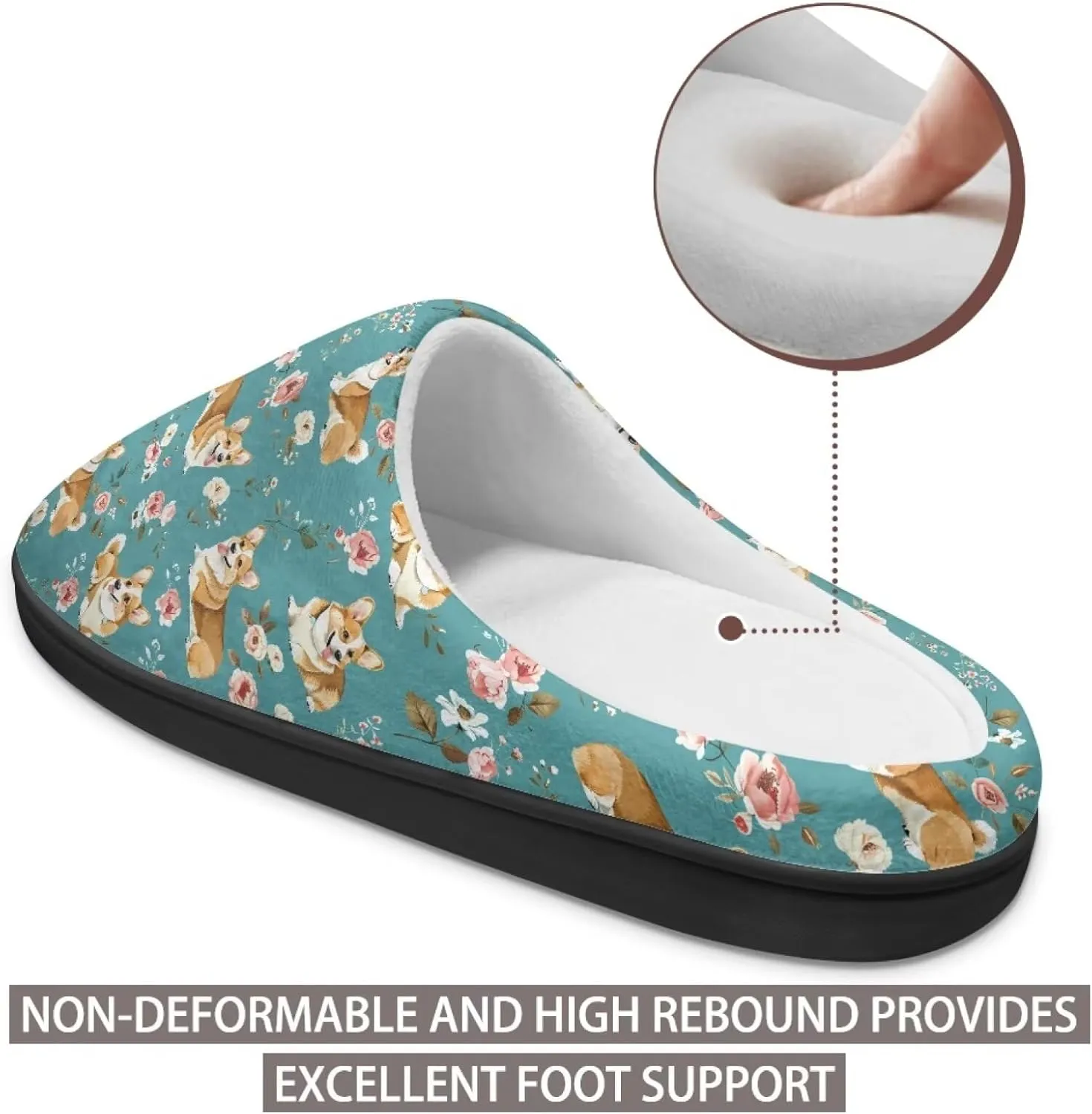 Binienty Women's Memory Foam Fuzzy House Slippers Washable Indoor Bedroom Shoes Non-Slip
