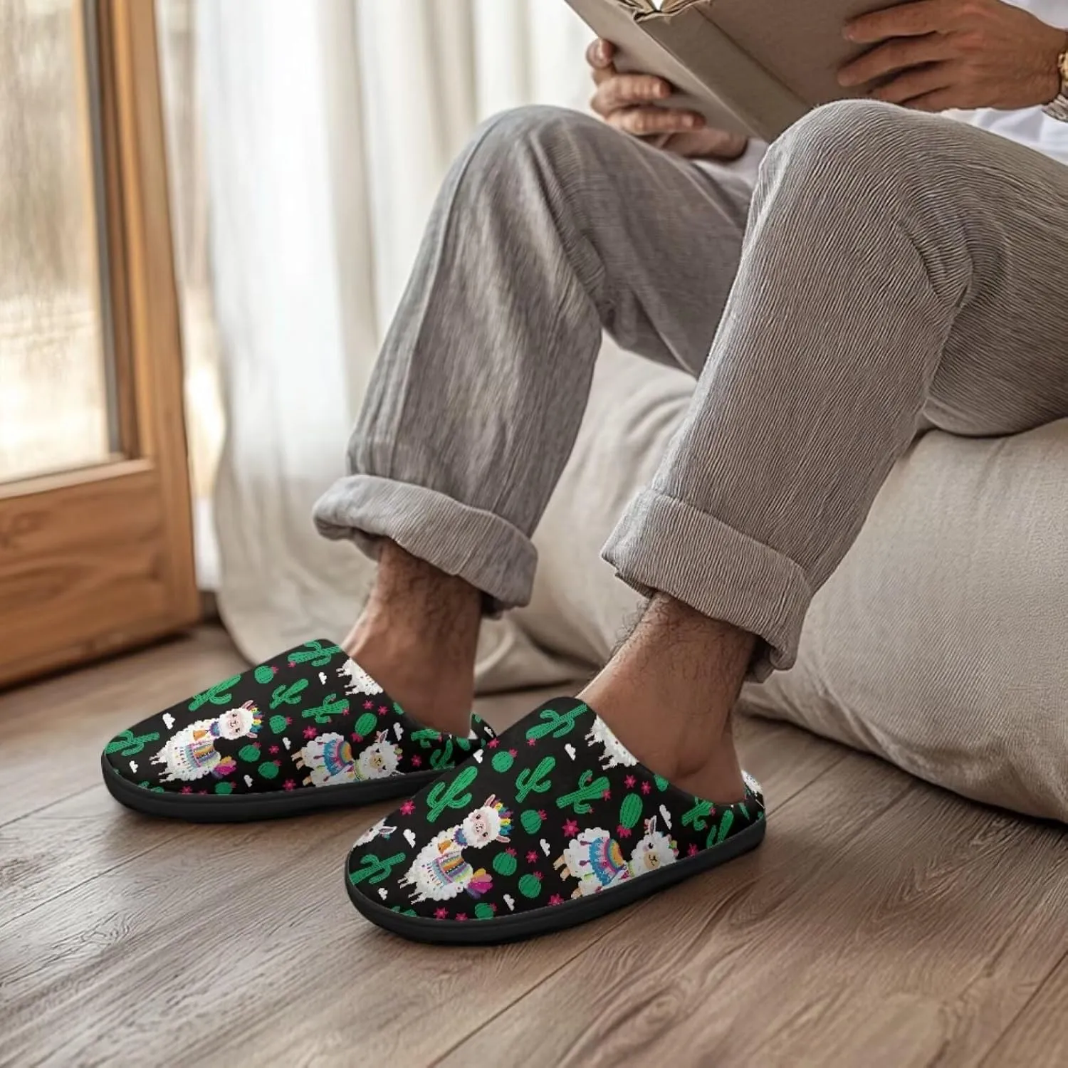 Binienty Women's Memory Foam Fuzzy House Slippers Washable Indoor Bedroom Shoes Non-Slip