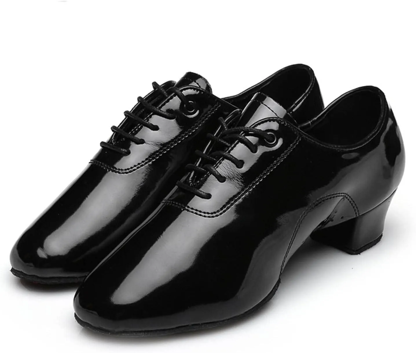 Boy's Ballroom Dance Shoes Black Patent Leather Sole Tango Salsa Latin Character Shoe School Shoes for Teen Girls