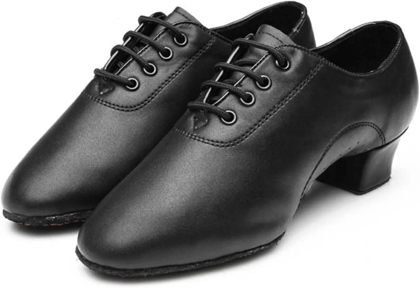 Boy's Ballroom Dance Shoes Latin Salsa Dancing Black Breathable Pu Leather Tango Morden Character Mary Janes for Girls