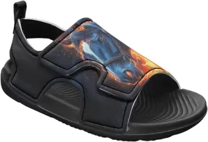 Boys Flame Sandals Kids Open Toe Outdoor Hiking Sandals Lightweight Athletic Beach Water Sport Shoes Adjustable
