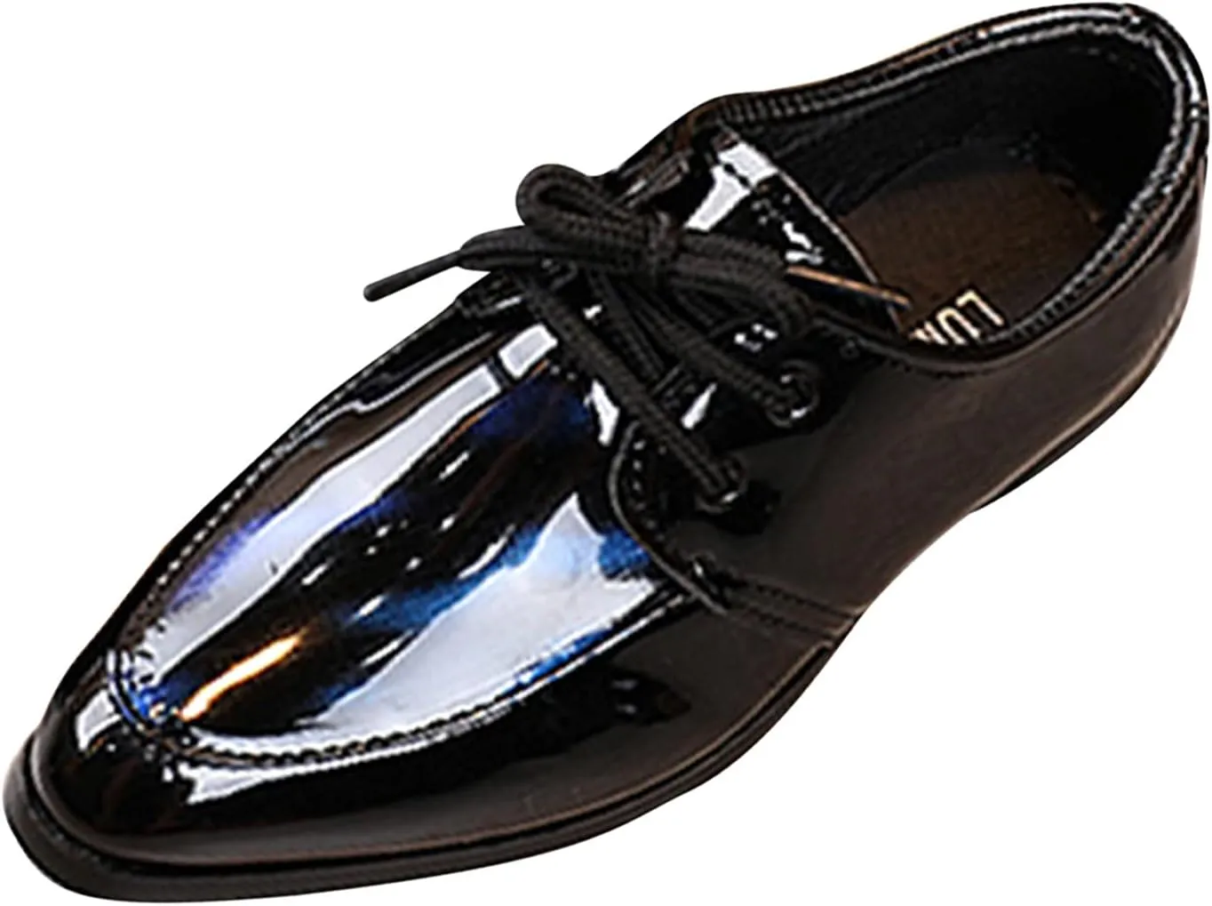 Boys Patent Formal Dress Shoes Lace up Wedding Footwear School Uniform Shoes Comfort Loafer Flats Oxford Dress Shoes