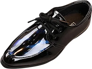 Boys Patent Formal Dress Shoes Lace up Wedding Footwear School Uniform Shoes Comfort Loafer Flats Oxford Dress Shoes