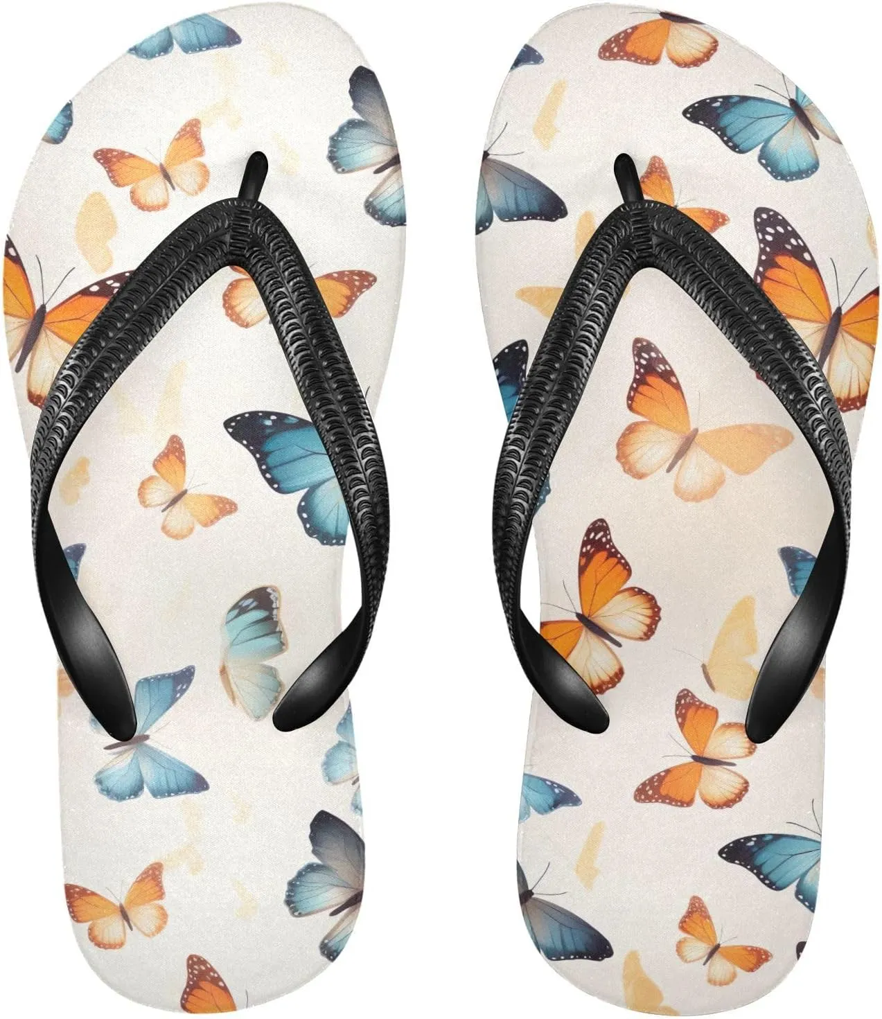 Butterflies Colorful Womens Flip Flops Sandals Beach Sandals