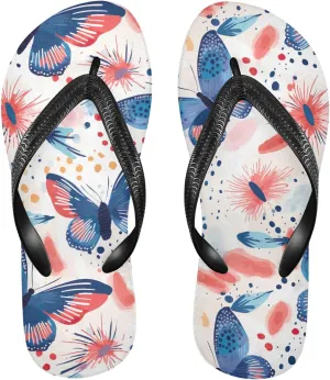 Butterfly Colorful Womens Flip Flops Sandals Thong Style Slippers