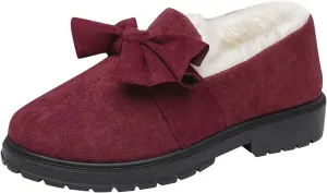 Butterfly Waterproof Snow Boots for Women Bow Fashion Women Winter Boots Heavyweight Womens Booties Anti-Slip Thermal