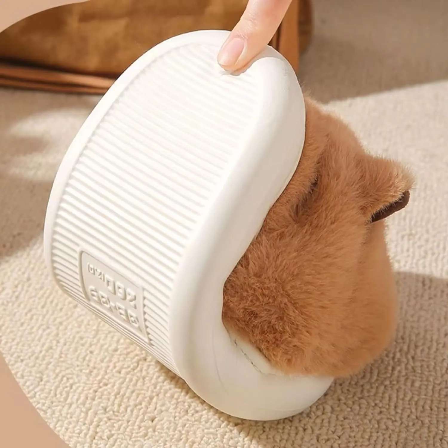 Capybara Slippers - Funny Animal Slippers for Women Unisex Adult/Kids House Slippers Fluffy Fuzzy Winter Home Slides for Women Men Christmas