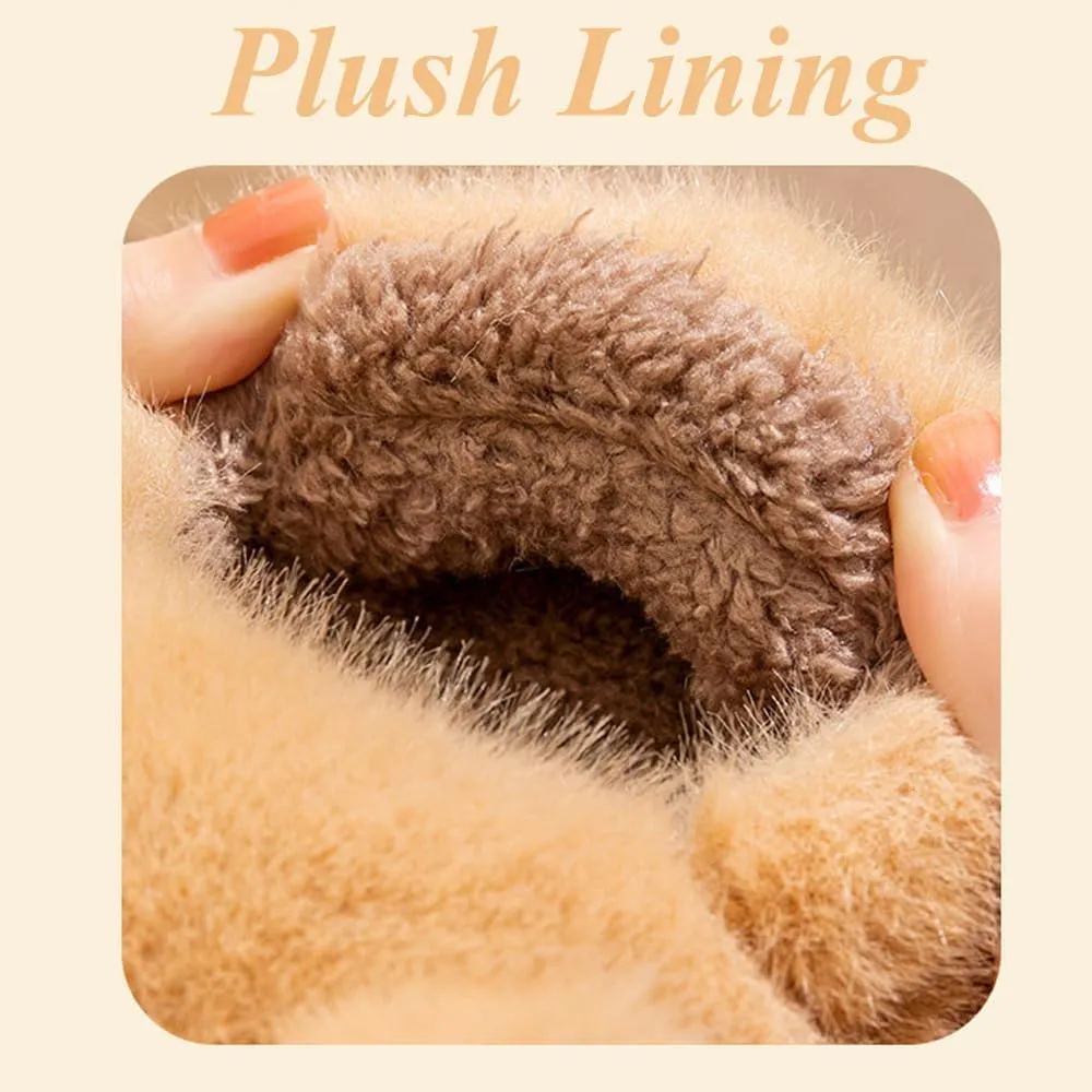 Capybara Slippers Women, Non-Slip Fuzzy Animal Cartoon Slippers For Kids, Cozy Warm Indoor Outdoor Slides