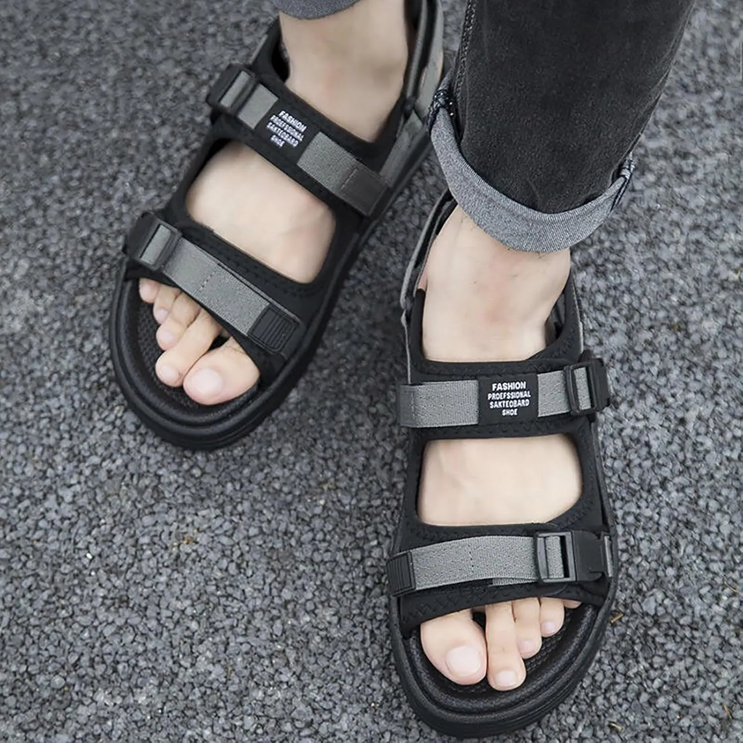 Casual Summer New Outdoor Leisure Slippers Beach Shoes Bottom Strap Sandals Mens Sandals