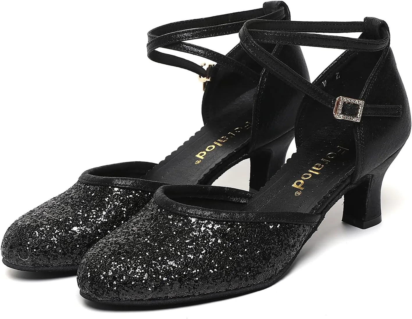 Character Shoes for Women, Woman Ballroom Dance Shoes, 1920s Flapper Shoes, Latin, Salsa, Party Dress Shoes Low Heels, Ankle Strap Pumps