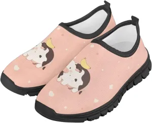 Children's Flat Sneakers,Printed Slip On Sports Shoes for Back School Casual Low-Top Stretch Shoes for Boys Girls