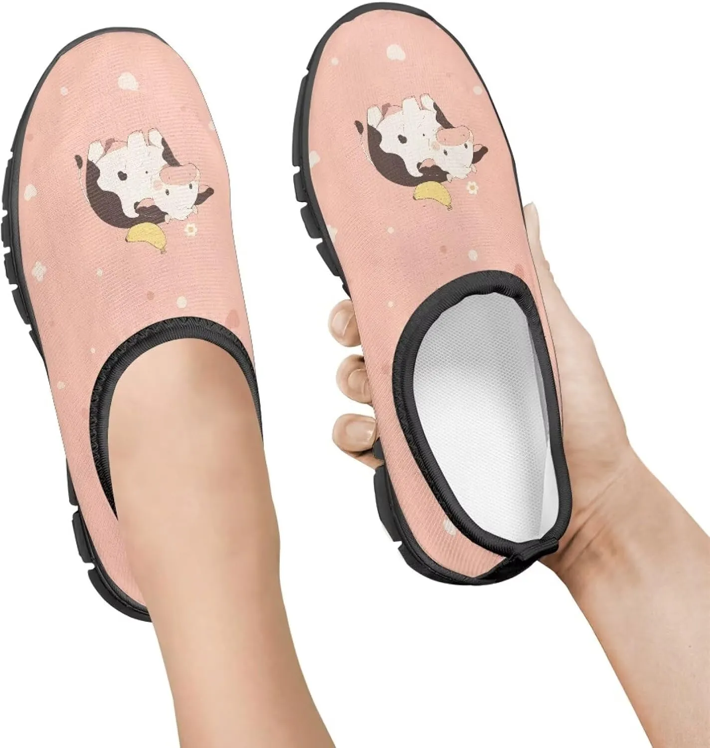 Children's Flat Sneakers,Printed Slip On Sports Shoes for Back School Casual Low-Top Stretch Shoes for Boys Girls