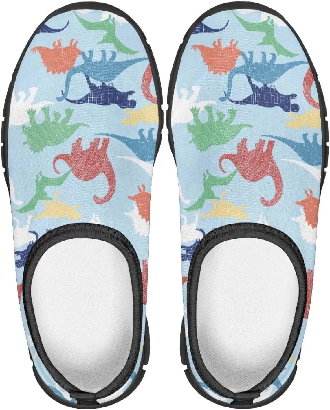 Children's Tennis Shoes,Boys Girls Slip On Flats Sneakers Non-Slip Stain-Resistant Black Sole Running Shoes