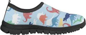 Children's Tennis Shoes,Boys Girls Slip On Flats Sneakers Non-Slip Stain-Resistant Black Sole Running Shoes