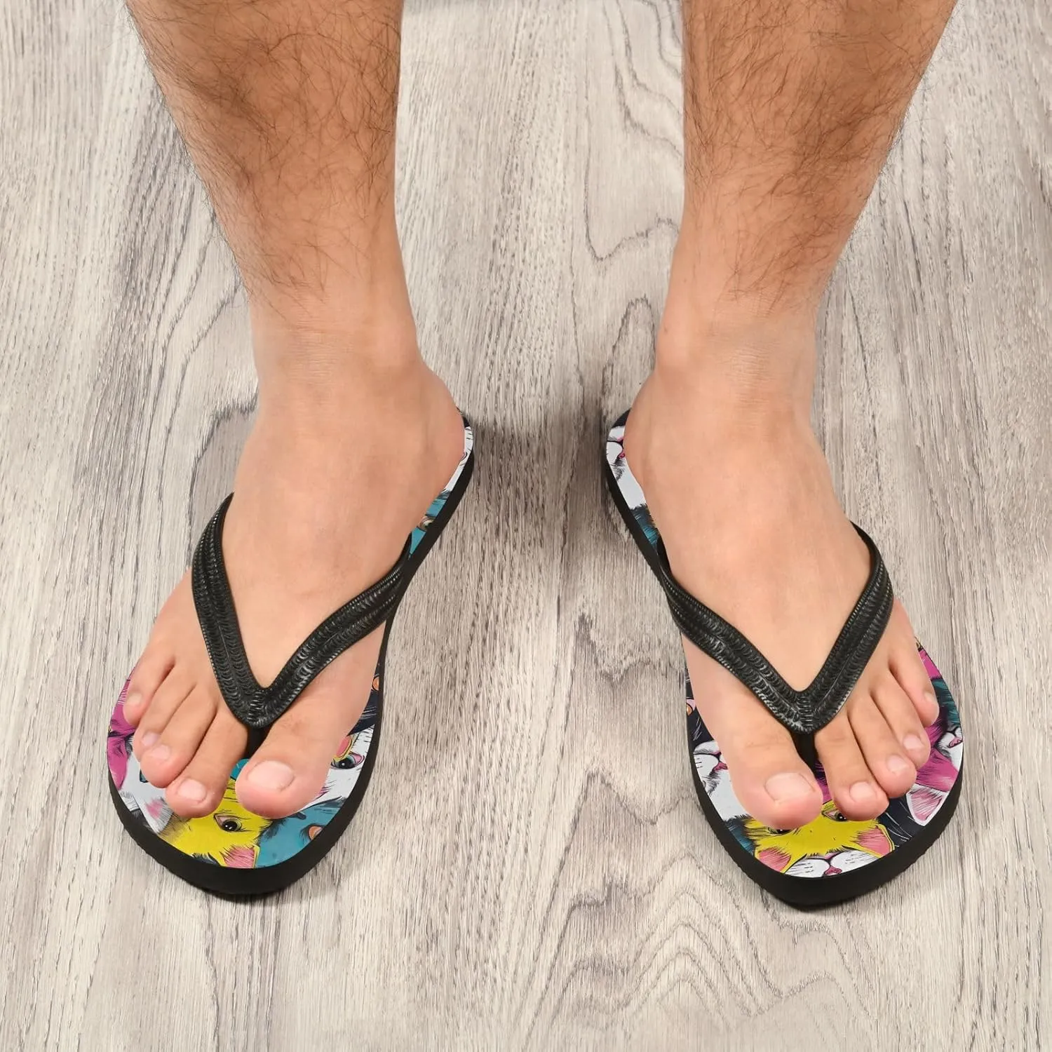 Colorful Cats Womens Flip Flops Sandals Women Sandals Comfortable