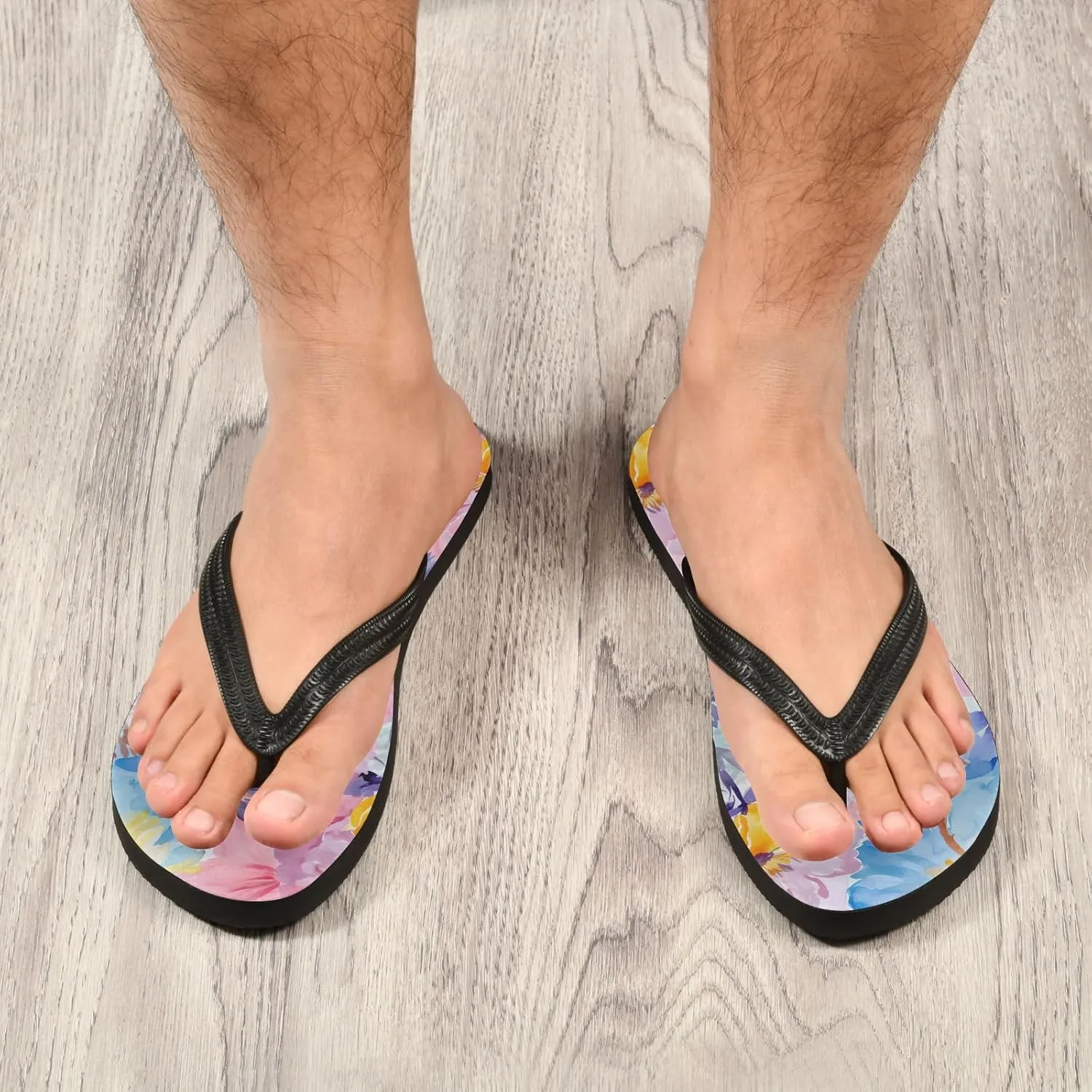 Colorful Flower Womens Flip Flops Sandals Thong Sandals