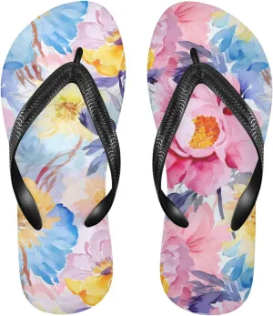 Colorful Flower Womens Flip Flops Sandals Thong Sandals