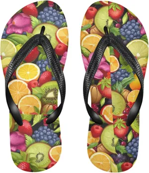 Colorful Fruit Womens Flip Flops Sandals Thong Sandals