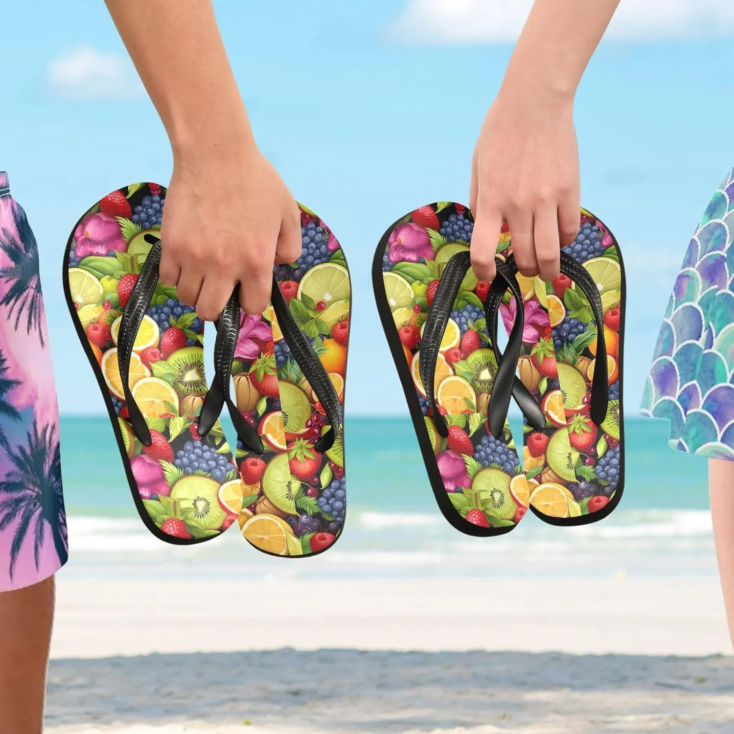 Colorful Fruit Womens Flip Flops Sandals Thong Sandals