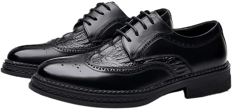 Contemporary Brogue Oxford Shoes for Men Anti-Fatigue Technology Job Interviews Wedding Parties Non-Marking Outsole