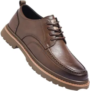 Contemporary Men's Brogue Derby Dress Shoes - Lightweight Formal Footwear with Memory Foam for Weddings, Office Wear & Evening Events