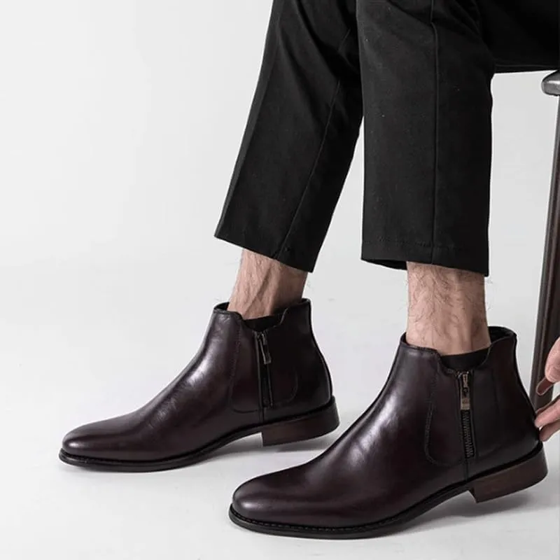 Contemporary Men's Office-to-Evening Oxfords Genuine Leather Dress Shoes with Aerated Cushioning System