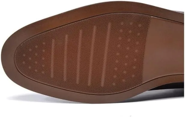 Contemporary Men's Office-to-Evening Oxfords Genuine Leather Dress Shoes with Aerated Cushioning System