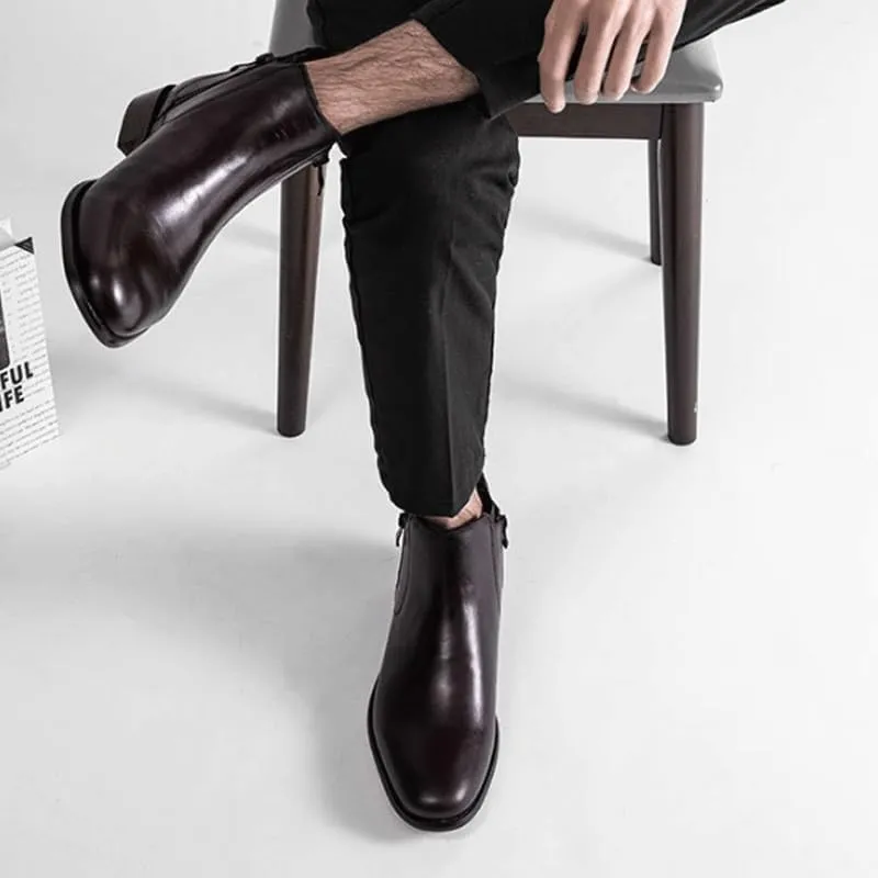 Contemporary Men's Office-to-Evening Oxfords Genuine Leather Dress Shoes with Aerated Cushioning System