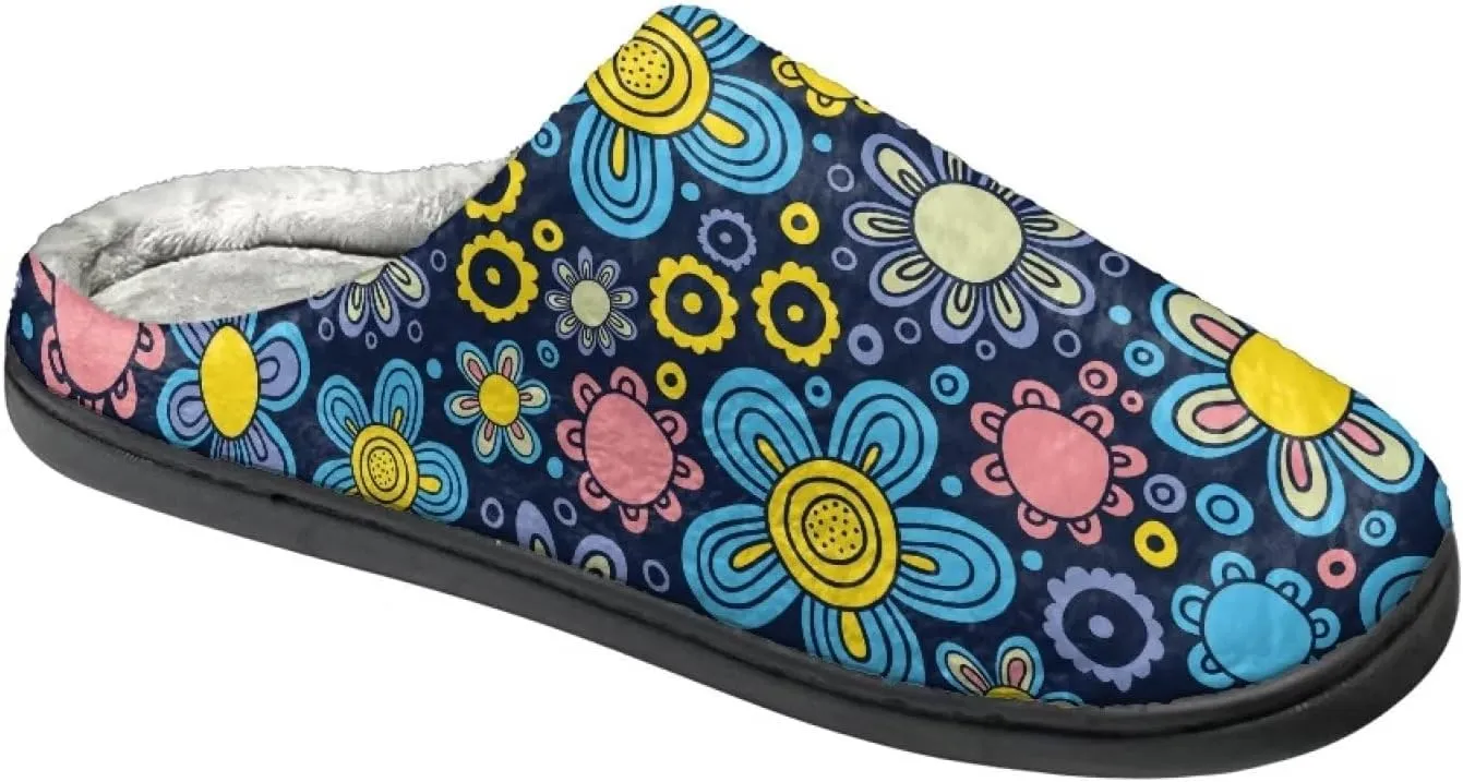 Cotton Slippers for Woman Cotton Slippers Washable Fuzzy Slippers Indoor Slip On Shoes Bedroom Slippers