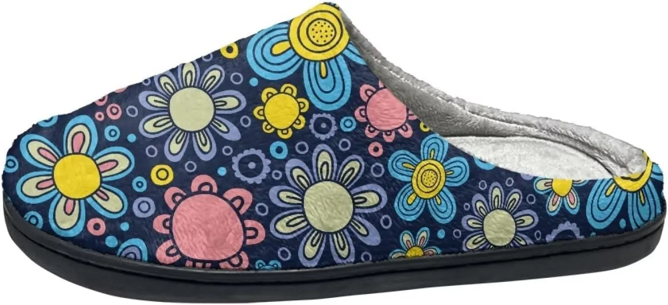 Cotton Slippers for Woman Cotton Slippers Washable Fuzzy Slippers Indoor Slip On Shoes Bedroom Slippers