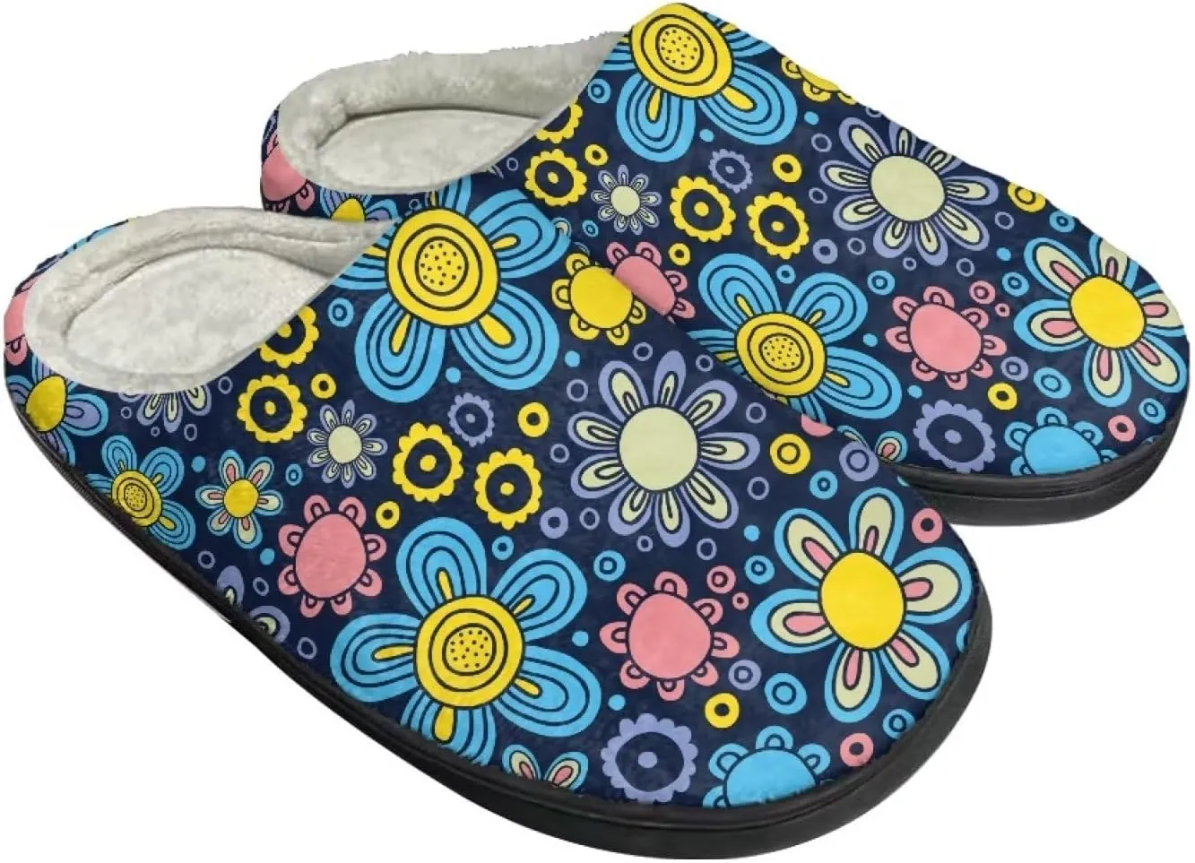 Cotton Slippers for Woman Cotton Slippers Washable Fuzzy Slippers Indoor Slip On Shoes Bedroom Slippers