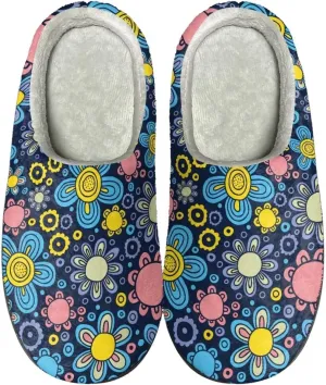 Cotton Slippers for Woman Cotton Slippers Washable Fuzzy Slippers Indoor Slip On Shoes Bedroom Slippers