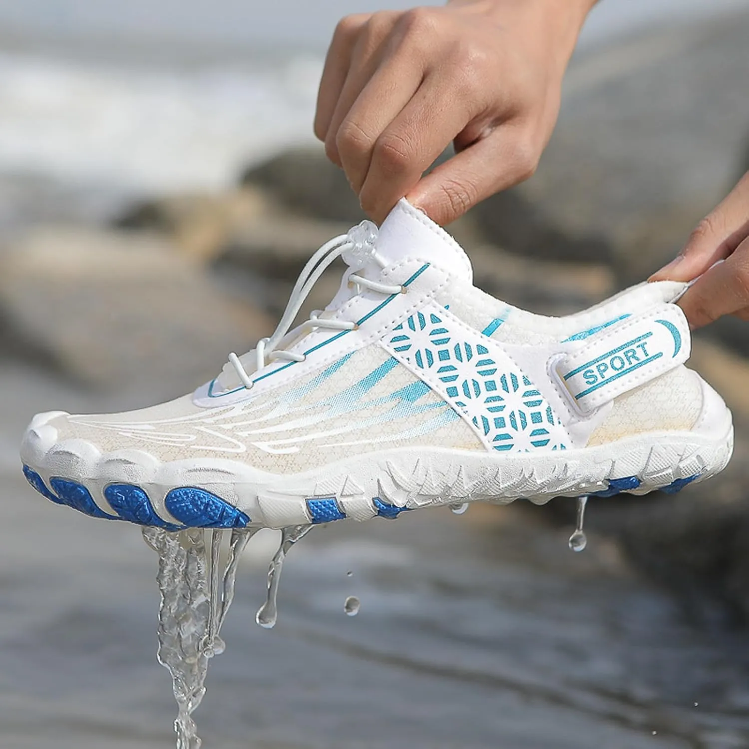 Couple Sports Shoes Outdoor Wading Non Slip Beach Shoes Diving Swimming Riding Fitness Winter Tennis Sandals