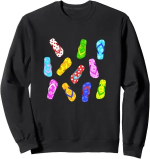 Cute Summer Beach Sandals with Patterns Sweatshirt