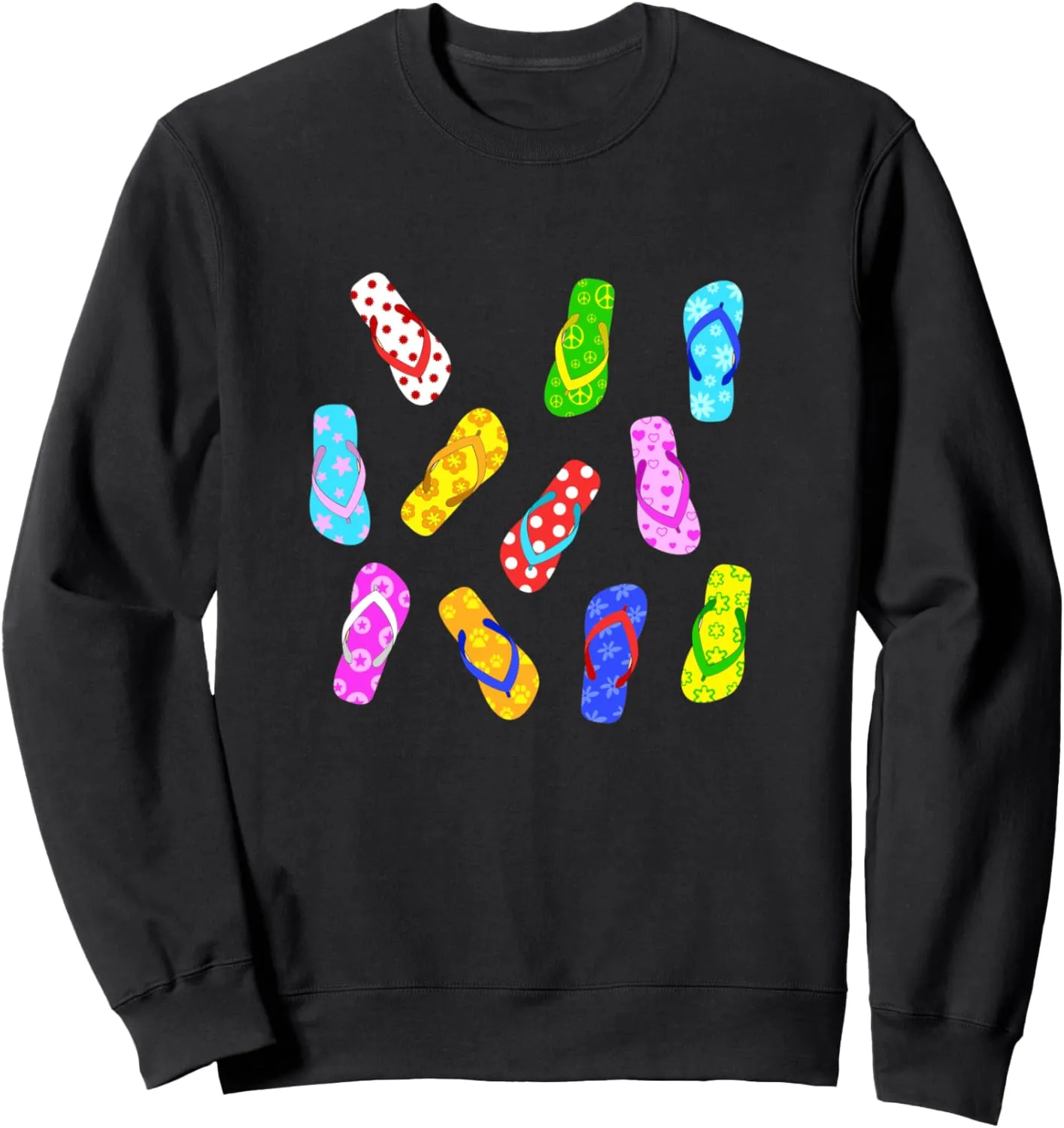 Cute Summer Beach Sandals with Patterns Sweatshirt