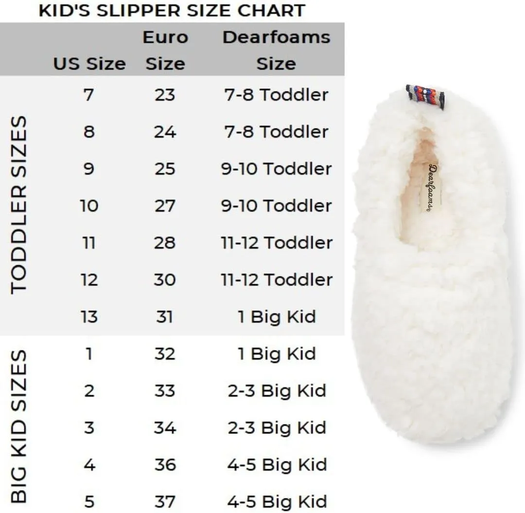 Dearfoams Kids' Washable Skye Pile Closed Back Slipper
