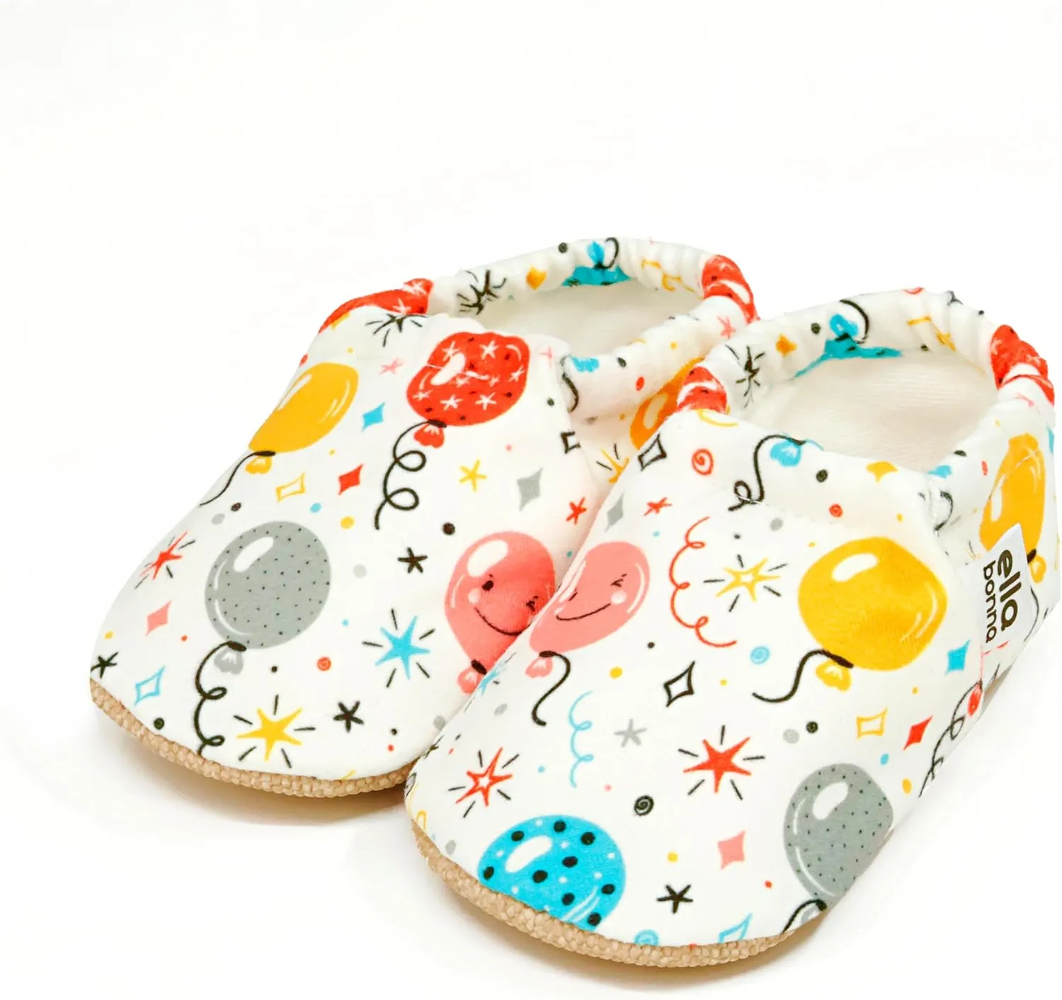 Ella Bonna Cotton Toddler Slippers Baby, Boys Slippers Non-Slip Soft Sole, Stay On Kids Slippers Girls, Baby Booties Socks, Slippers for Girls, Newborn Shoes, Rainbow, 0-6 Months