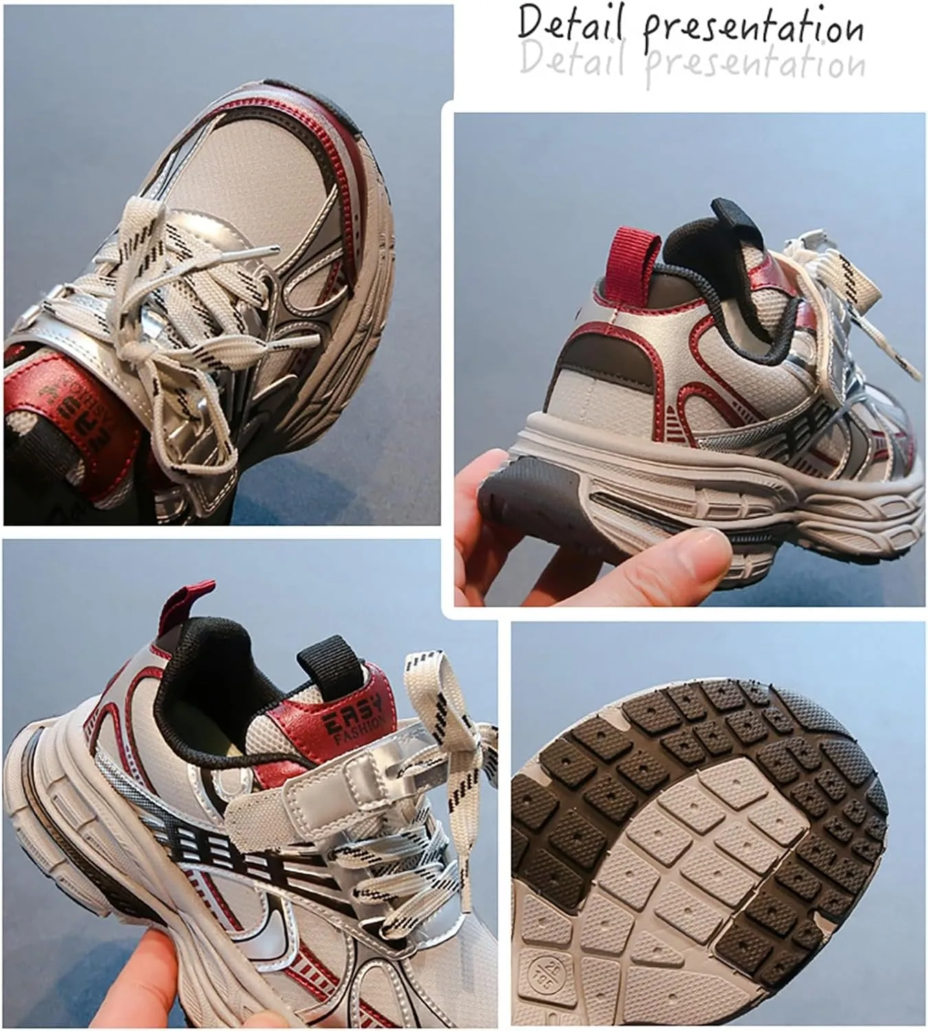 Fashion All Seasons Children Sports Shoes Girls Boys Flat Sole Thick Sole Non Slip Comfortable Little Kid Slip on Shoes