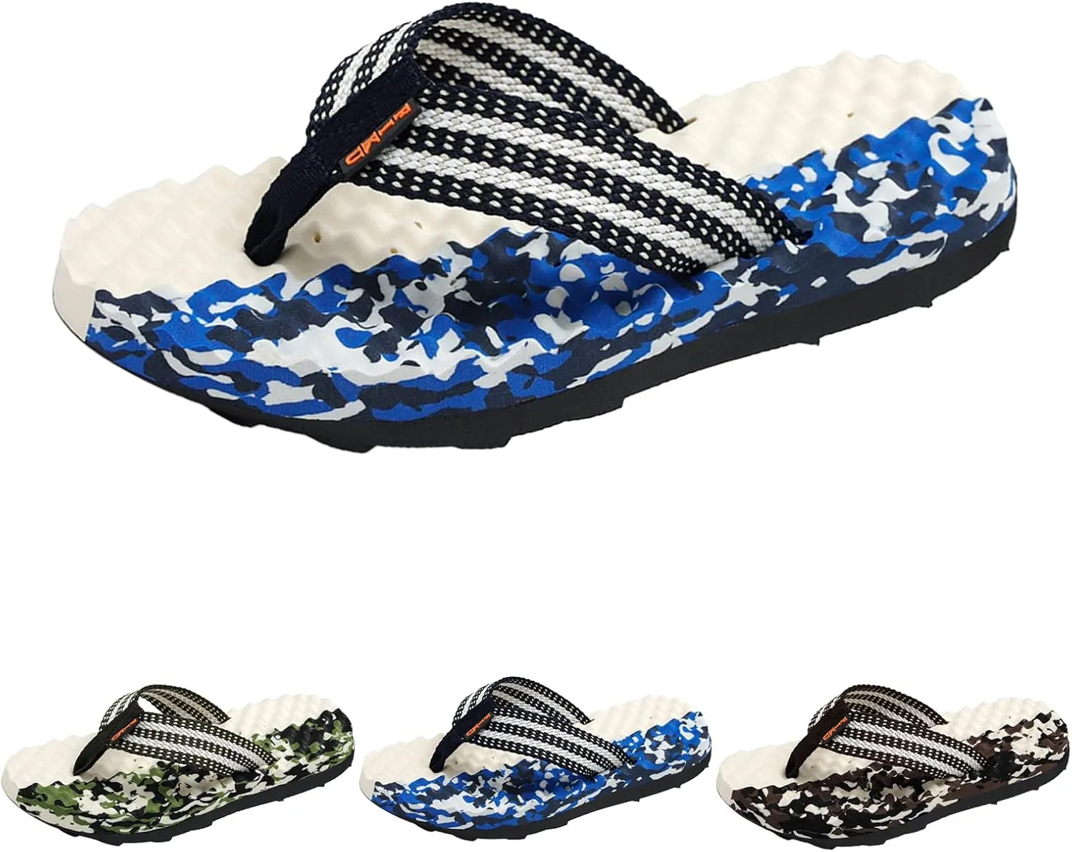 Fashion Summer Men Flip Flops Flat Bottom and Non Slip Light Slip On Comfortable Summer Flip Flops for Men