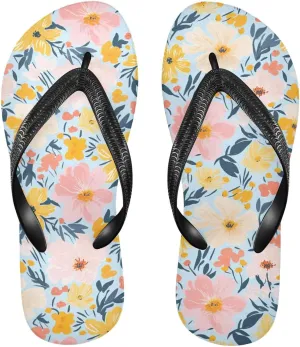 Flowers Colorful Womens Flip Flops Sandals Comfortable Sandals