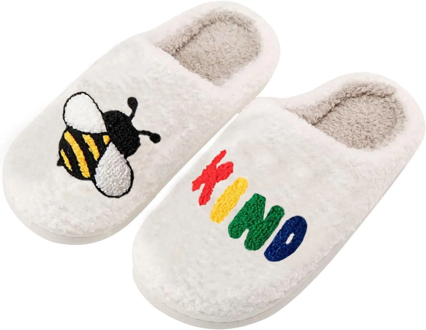 Fluffy Slippers plush Soft slippers Fuzzy Warm Cozy slippers Lightweight Memory Foamdurable base Indoor House Shoes